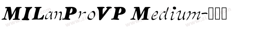 MILanProVP Medium字体转换